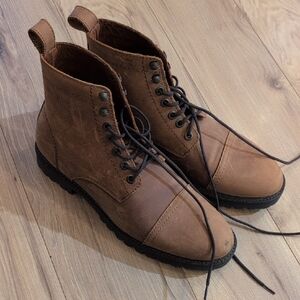 Portland Leather Men's Tan Lace-Up Boots